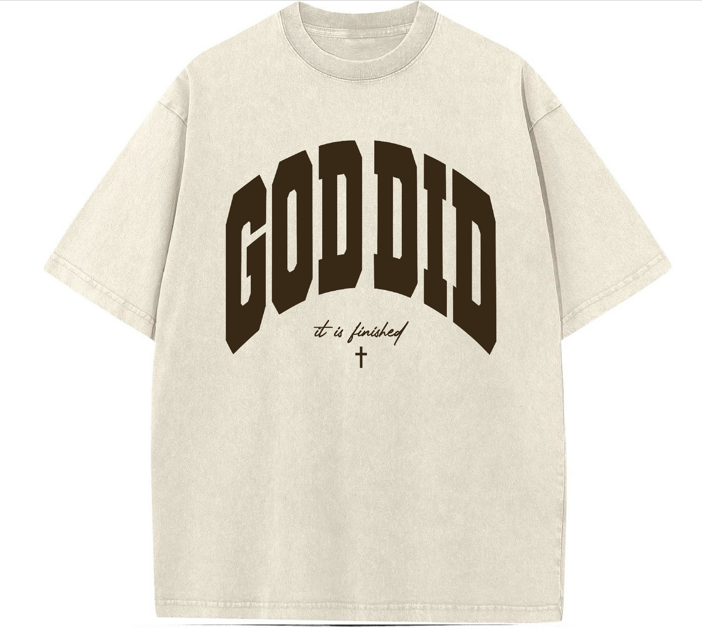 God Did Acid Wash Heavyweight Oversized T-Shirt