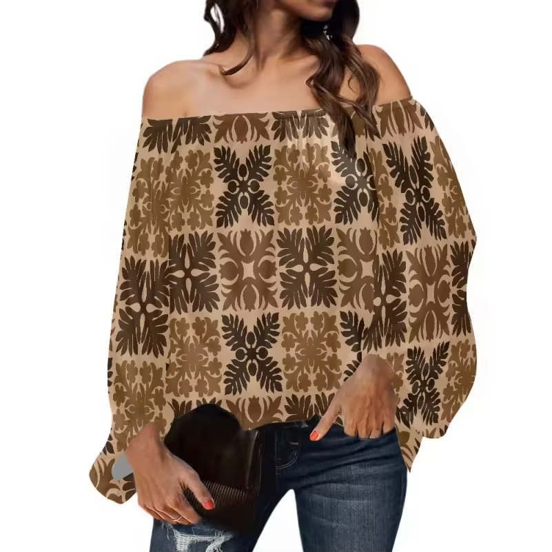Kuiki Off Shoulder Long Sleeve Top